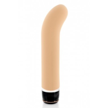 Silicone Classic G-spot Vibrator - Nude