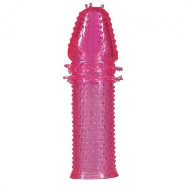 Super Stretch Silicone Penis Extender Sleeve - Pink