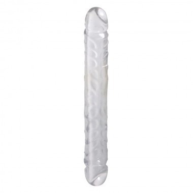 Doc Johnson Crystal Jellies 12 Inch Realistic Double Dildo - Clear