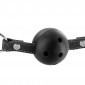 Fetish Tentation Premium Suede and Rubber Ball Gag - Black