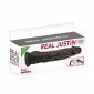 Real Justin Realistic Dildo With Suction Cup 8 Inch - Black