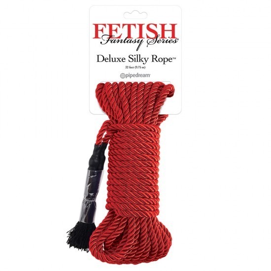 Fetish Fantasy Series Deluxe Silky Rope 9.75M - Red