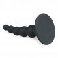 Booty Rocket Beaded Anal Plug With Suction Cup - Black