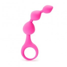 Love Pacifier Teardrop Beaded Butt Plug 6 Inches 