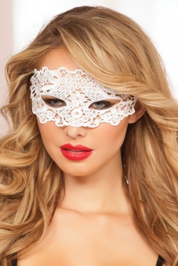 Seven Til Midnight Galloon Lace Eye Mask - White