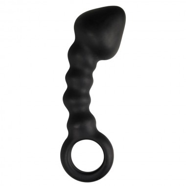 Head Invader Black Cork Butt Plug 5 Inches