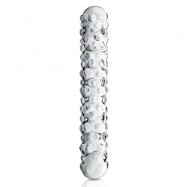 Glossy Toys Nubby Textured Glass Dildo 7 Inch