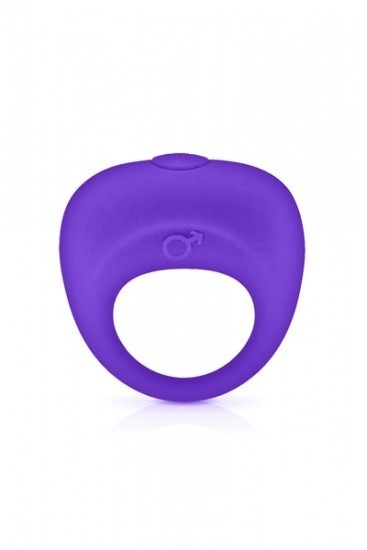 Glamy Vibrating Penis Ring - Purple