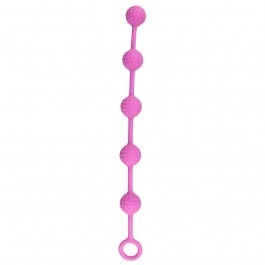 Ribbed Anal Beads - Pink 