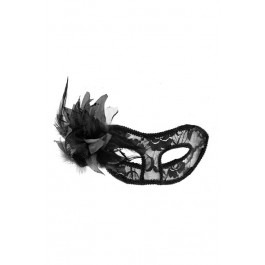 La Traviata Venetian Lace Mask With Feathers