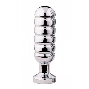 Metallic Zone Anal Butt Plug -  Silver