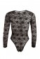 Cottelli Collection Lace Wetlook Bodysuit - Black