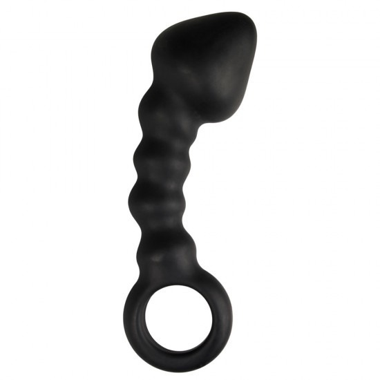 Head Invader Black Cork Butt Plug 5 Inches