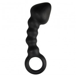 Head Invader Black Cork Butt Plug 5 Inches