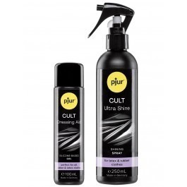 Pjur Cult Latex Shiner Spray and Dressing Aid Combo Kit