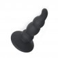 Stumpy Thumpers Beaded Anal Plug With Suction Cup - Black