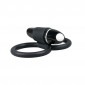 Vibrating Double Cock Ring - Black