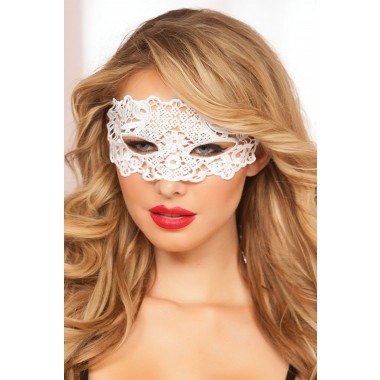 Seven Til Midnight Galloon Lace Eye Mask - White