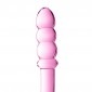 Glossy Toys Beaded Glass Anal Dildo 8.5 Inch - Pink