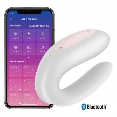 Satisfyer Double Joy App Controlled G-spot Vibrator - White