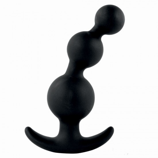 Silicone Smiling Butt Plug - Black
