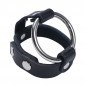 Two Way Leather Studded Ball Strap & Metal Cock Ring