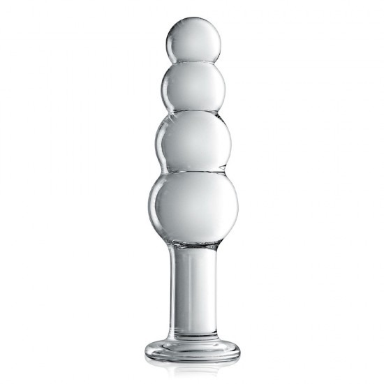 Glossy Toys Beaded Glass Butt Plug 7 Inches