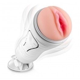 Crazy Bull Vibrating Vagina Masturbator With Suction Cup