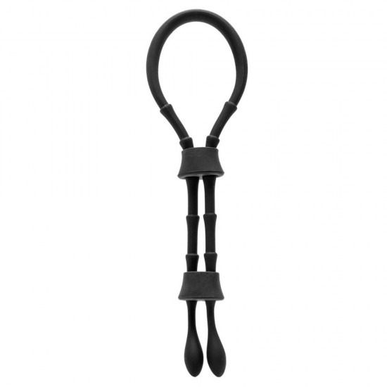 Silicone Adjustable Cock & Ball Ring - Black