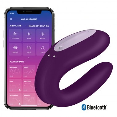 Satisfyer Double Joy App Controlled G-spot Vibrator - Purple