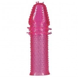 Super Stretch Silicone Penis Extender Sleeve - Pink