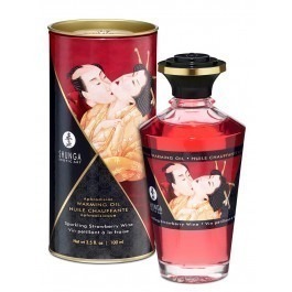 Shunga Aphrodisiac Oil Intimate Kisses Strawberry 100ml