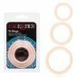 Tri-Rings Rubber Cock & Ball Ring Set - Ivory