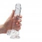 Real Rock Crystal Clear Jelly Dildo 8 Inch