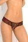 Rene Rofe Crotchless Lace Thong With Bows - Red