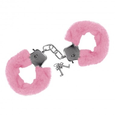 Shots Toys Furry Handcuffs - Pink