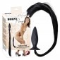 Horny Ponytail Silicone Butt Plug - Black