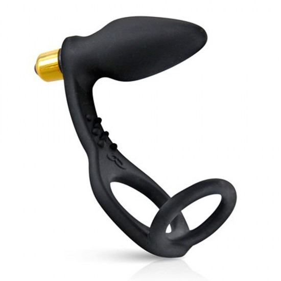 Rocks-Off Pro-Zen 7-Speed Vibrating Butt Plug & Penis Ring