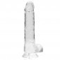 Real Rock Crystal Clear Jelly Dildo 8 Inch