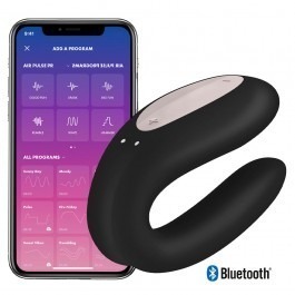 Satisfyer Double Joy App Controlled G-spot Vibrator - Black