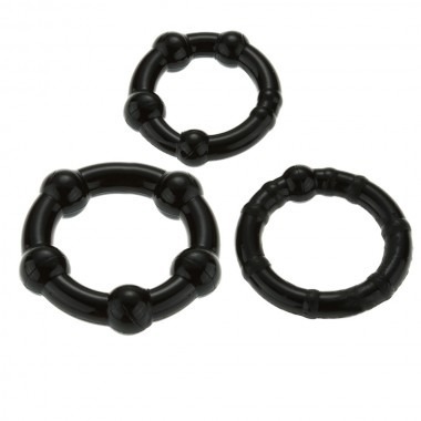 Triple Cock Ring Set (3 Pack) - Black