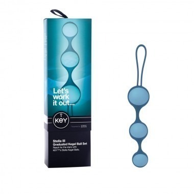Key by Jopen Stella III Graduated Kegel Ball Set - Turquoise 
