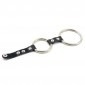 2 Ring Metal Cock Ring With Ball Divider Strap