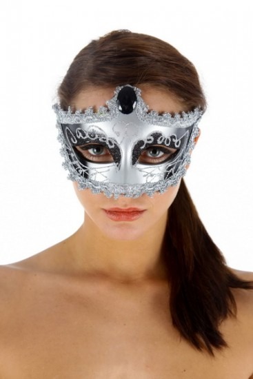 Marriage of Figaro Venetian Mask - Silver