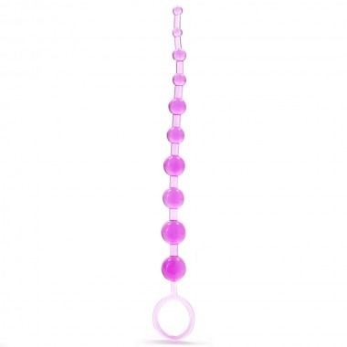 Jammy Jelly Beginner's Anal Beads 10 Inches - Pink