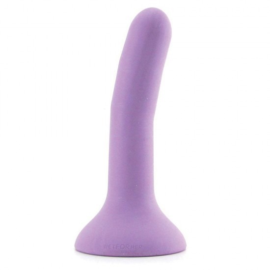 Wet For Her Five Jules Medium Silicone Dildo - Purple
