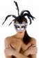 Maskarade Venetian Mask With Feathers - Silver