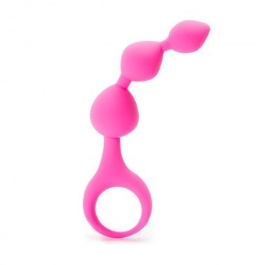 Love Pacifier Teardrop Beaded Butt Plug 6 Inches 