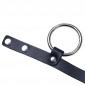 Two Way Leather Studded Ball Strap & Metal Cock Ring