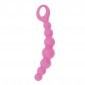 Silicone Caterpill Anal Beads With Finger Loop - Pink